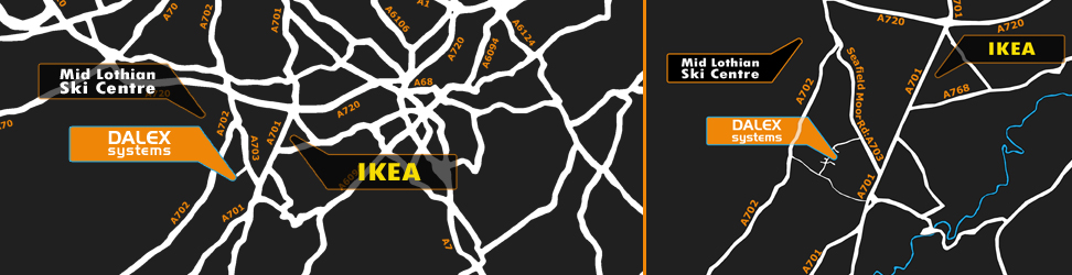 A map to Dalex Systems ltd